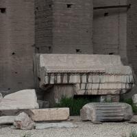 Basilica Nova - View of marble Entablature and Column Fragments in the Basilica Nova