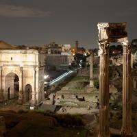 Roman Forum - Exterior: View from the Tabularium at Night