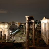 Roman Forum  - Exterior: View from the Tabularium at Night