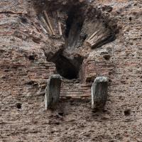 Baths of Caracalla - View of a small brick window in the Baths of Caracalla
