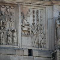 Arch of Constantine - View of a Relief Panel from a monument to Marcus Aurelius depicting the Surrender of a Barbarian Chief on the North Facade of the Arch of Constantine