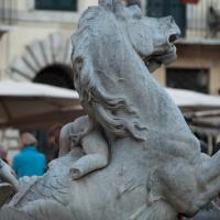 Fountain of Neptune - Detail: Profile of horse facing west