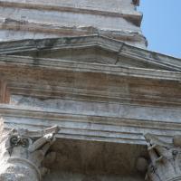 Porta Maggiore - View of a pediment of a lateral arch of Porta Maggiore