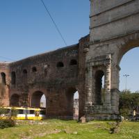 Porta Maggiore - View of the Aqua Claudia joining Porta Maggiore