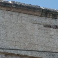 Porta Maggiore - View of the attic inscriptions of Porta Maggiore