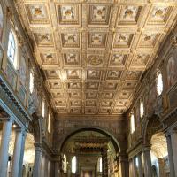 Santa Maria Maggiore - View of the nave and ceiling of Santa Maria Maggiore looking towards the apse