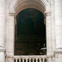 Santa Maria Maggiore - View of mosaics in the portico of Santa Maria Maggiore through the facade