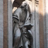 Santa Maria Maggiore - View of a sculpture on the facade of Santa Maria Maggiore