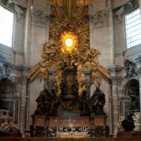 Chair of Saint Peter - View of the Cathedra Petri (Altar of the Chair of St. Peter) by Bernini in the Apse of the Basilica