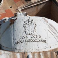 Saint Peter's Basilica  - Exterior: View of Saint Peter's Dome from on Top of the Dome with the Coat of Arms of Pius IX