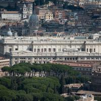 Rome - Exterior: View of the Skyline of Rome centered on the Palace of Justice from the Dome of Saint Peter's Basilica