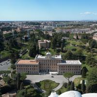Palace of the Governatorate of the State of Vatican City - Exterior: View of The Palace of the Governatorate of the State of Vatican City from the Roof of Saint Peter's Basilica
