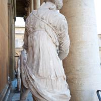 Back of a Female Draped Statue - Exterior: View of the Back of a Female Draped Statue in the Cortile della Pigna of the Vatican Museums
