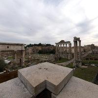 Forum Romanum - Exterior: View from NW corner of forum.