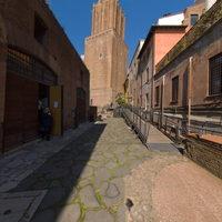 Market of Trajan - Exterior: View to Millizie Tower