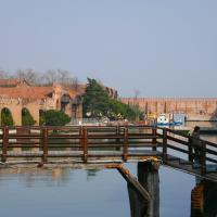 Arsenale Gate - view from gate towards wooden bridge