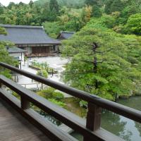 Ginkakuji - Exterior: View of Pond and Garden from Kannonden (Ginkaku or Silver Pavilion)