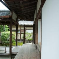 Ginkakuji - Exterior: View towards Hojo from Togudo