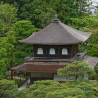 Ginkakuji - Exterior: Kannon-den (Ginkaku or Silver Pavilion) seen from Observatory