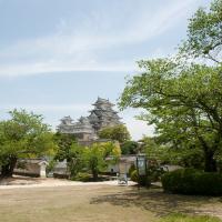 Himeji Castle - Exterior: View of Main Gate and Castle