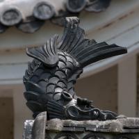 Himeji Castle - Exterior: Detail of Shachi Roof Ornament