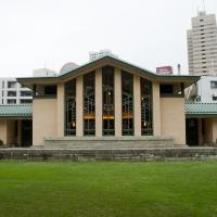 Jiyu Gakuen Miyonichikan - Exterior: View of Lounge Hall and West Wing