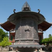 Kofukuji - Exterior: Lantern in front of the Nanendo (Southern Octagonal Hall)