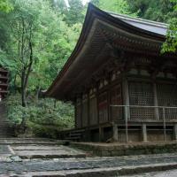 Muroji - Exterior View: Hondo (Main Hall) and Five-Story Pagoda