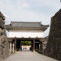 Nijo Castle - Exterior: Bridge across Outer Moat from Honmaru Palace Grounds