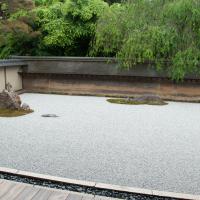 Ryoan-ji - Karesansui (Dry Landscape) Rock Garden