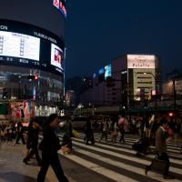 Shinjuku  - Exterior: Street View at Night, Yunika Building