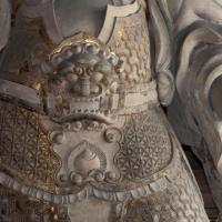 Todaiji - Great Buddha Hall (Daibutsen), Interior: Tamonten, Guardian of the North, Detail of His Armor