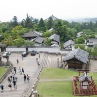 Todaiji - Exterior View from Nigatsudo Porch; Akaiya (Wakasai)