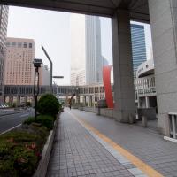 Tokyo Metropolitan Government Building (Tokyo City Hall) - Exterior: Roadway with Assembly Building (Right) and Building no. 1 (Left)