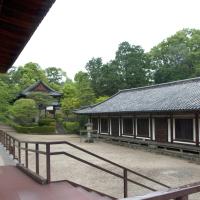 Toshodaiji - Raido (Whorship Hall)/Higashimuro (Eastern Preist's Quarters), Exterior: View from Kodo (Lecture Hall) looking North