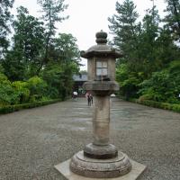 Toshodaiji - Stone Lantern, Looking South towards South Gate