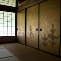 Higashi Honganji  - Inner Hall, Interior: Fusuma-e (painting on sliding door panel)