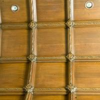 Tribune Tower - Interior: Tribune Company Boardroom, later secretary's quarters. Detail of vaulted mahogany ceiling.