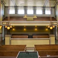 Unity Temple - Interior: View into Temple from Pulpit