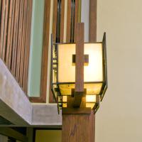 Unity Temple - Interior: Temple light fixture
