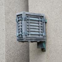 Unity Temple - Exterior view of West Terrace wall sconce