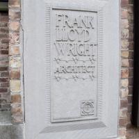 Frank Lloyd Wright Home and Studio - Exterior: Plaque with Frank Lloyd Wright name
