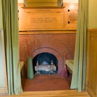 Frank Lloyd Wright Home and Studio - Interior: Living room fireplace inglenook