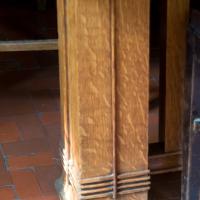Frank Lloyd Wright Home and Studio - Interior: Dining room table, detail of leg. 