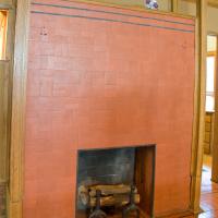 Frank Lloyd Wright Home and Studio - Interior: Dining room fireplace