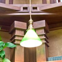 Frank Lloyd Wright Home and Studio - Interior: Library light fixture