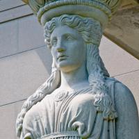 Museum of Science and Industry - Exterior: Caryatid detail