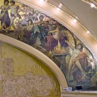 Auditorium Building - Theatre: Mural by Charles Holloway over proscenium