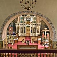 Holy Trinity Russian Orthodox Cathedral - Interior: View of altar from choir