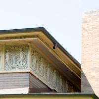Isidore Heller House - Exterior: Detail of cornice and frieze